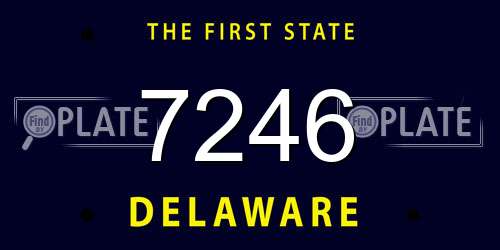 7246 Delaware License Plate
