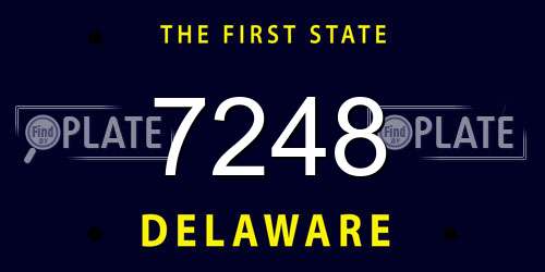 7248 Delaware License Plate