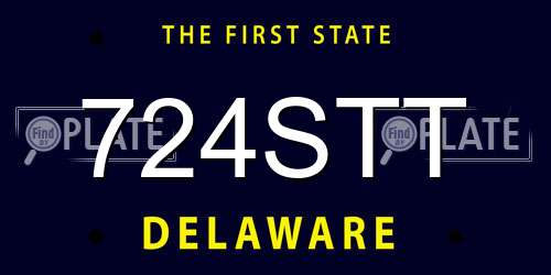 724STT Delaware License Plate