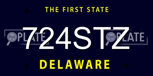 724STZ Delaware License Plate