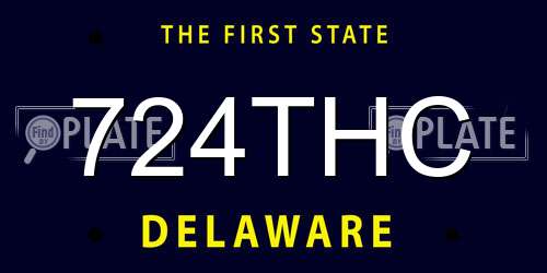 724THC Delaware License Plate