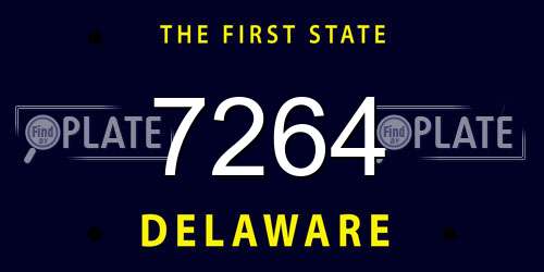 7264 Delaware License Plate