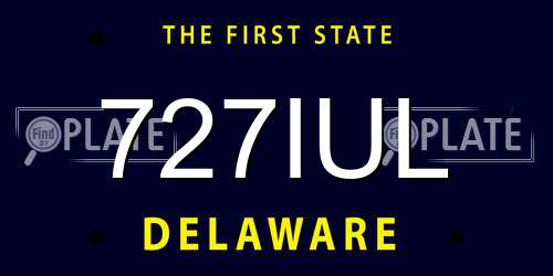 727IUL Delaware License Plate