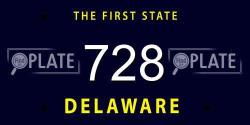 728 Delaware License Plate