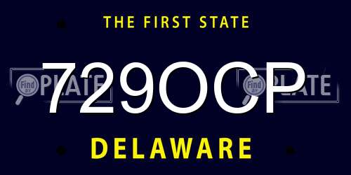 729OCP Delaware License Plate