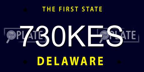 730KES Delaware License Plate