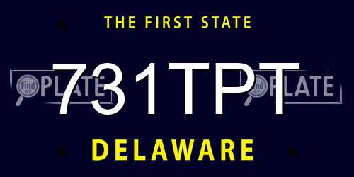 731TPT Delaware License Plate