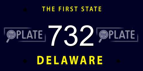 732 Delaware License Plate
