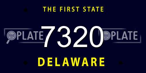 7320 Delaware License Plate