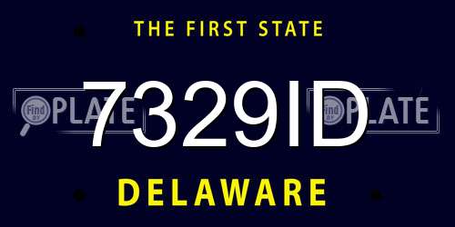 7329ID Delaware License Plate