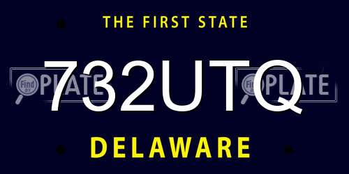 732UTQ Delaware License Plate