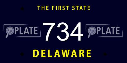 734 Delaware License Plate