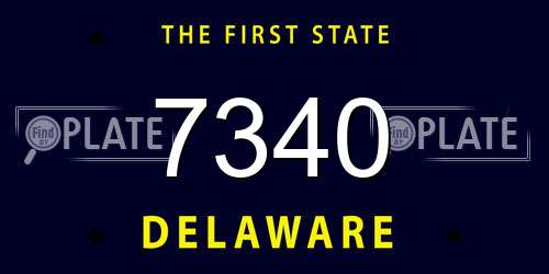 7340 Delaware License Plate