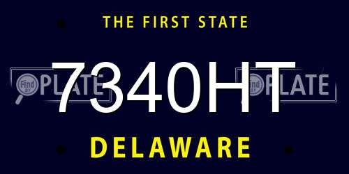 7340HT Delaware License Plate