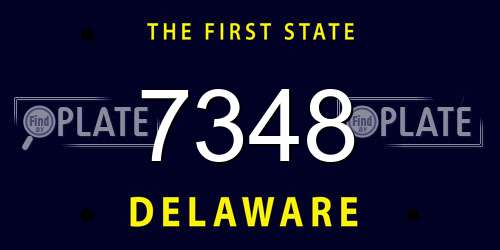 7348 Delaware License Plate