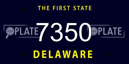 7350 Delaware License Plate