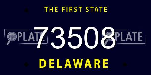 73508 Delaware License Plate