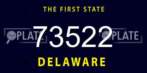 73522 Delaware License Plate