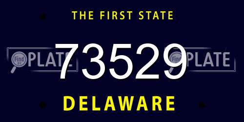 73529 Delaware License Plate