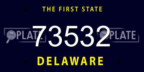 73532 Delaware License Plate