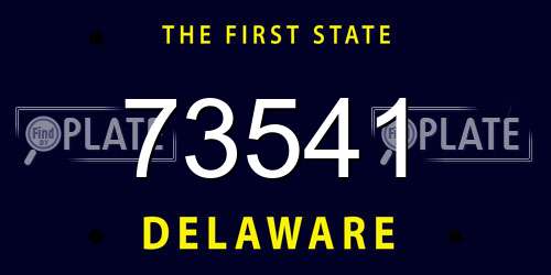 73541 Delaware License Plate