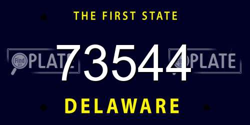 73544 Delaware License Plate