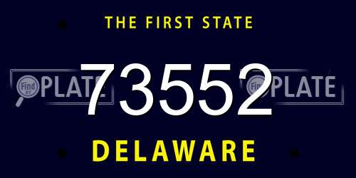 73552 Delaware License Plate
