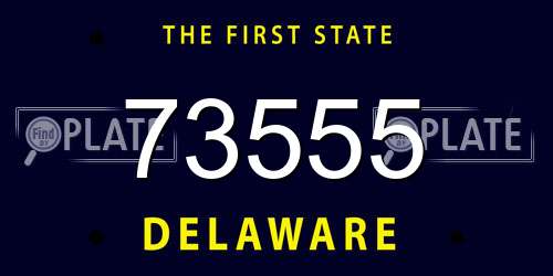 73555 Delaware License Plate