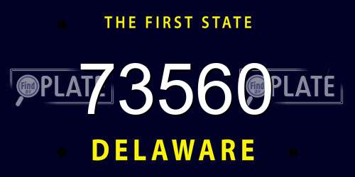 73560 Delaware License Plate