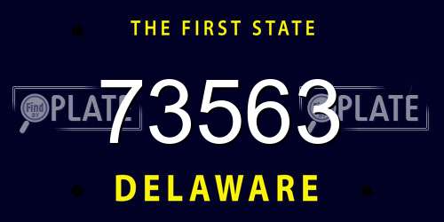 73563 Delaware License Plate