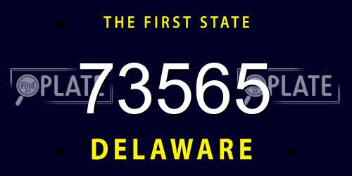 73565 Delaware License Plate