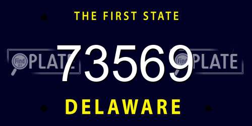 73569 Delaware License Plate