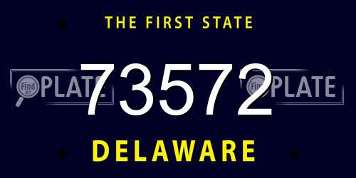 73572 Delaware License Plate