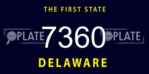 7360 Delaware License Plate