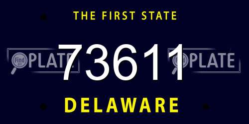 73611 Delaware License Plate
