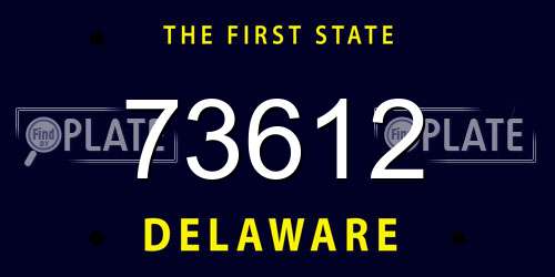 73612 Delaware License Plate
