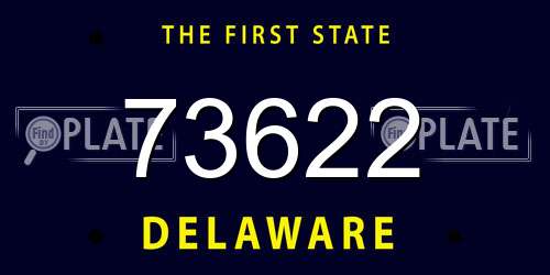 73622 Delaware License Plate