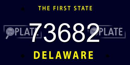 73682 Delaware License Plate