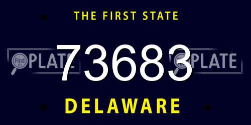 73683 Delaware License Plate