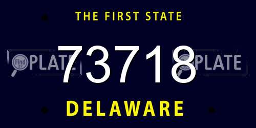 73718 Delaware License Plate