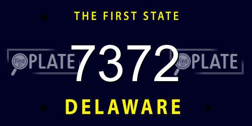 7372 Delaware License Plate