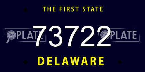 73722 Delaware License Plate