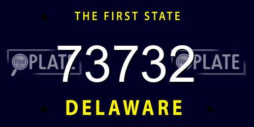73732 Delaware License Plate