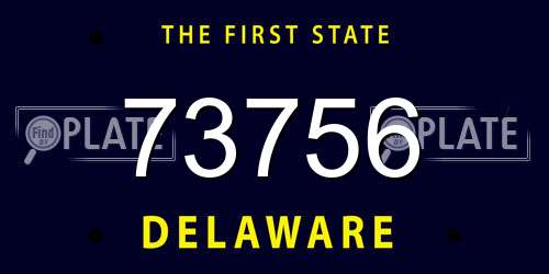 73756 Delaware License Plate