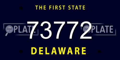 73772 Delaware License Plate