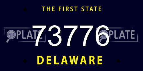 73776 Delaware License Plate