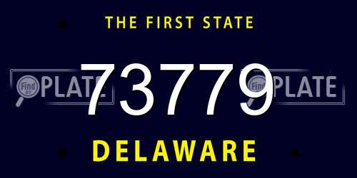 73779 Delaware License Plate