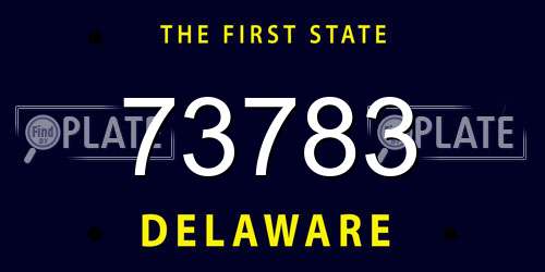 73783 Delaware License Plate