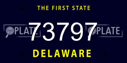 73797 Delaware License Plate