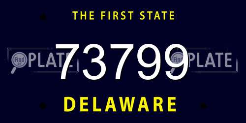 73799 Delaware License Plate